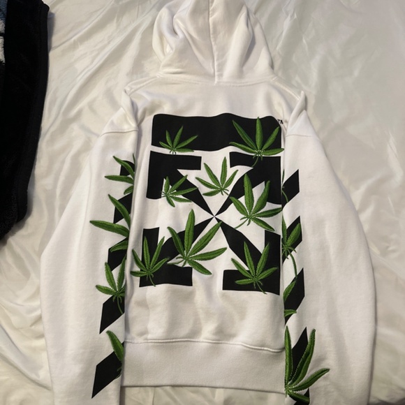Weed off white hoodie size M - Picture 2 of 4